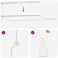 Сгъваем навес Жълт и оранжев 500 × 300 cm Текстил и Метал