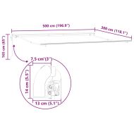 Сгъваем навес 500 × 300 cm Многоцветен
