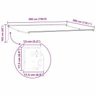 Сгъваем навес Многоцветен 500 × 300 cm текстил