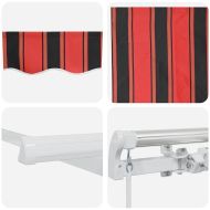 Сгъваем навес Оранжево и кафяво 600 × 300 cm Полиестер, Метал