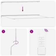 Сгъваем навес 600 × 300 cm Червен и бял