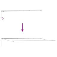 Сгъваем навес Червено 600 × 350 cm Полиестер и метал