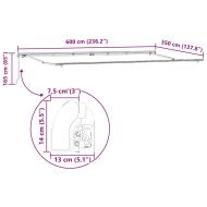 Сгъваем навес Червено 600 × 350 cm Полиестер и метал