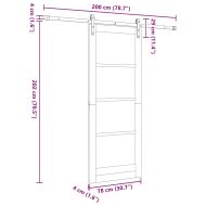 Преплъзваща се врата ORKDAL Естествен 78 x 202 см