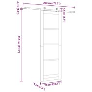Преплъзваща се врата ORKDAL Естествено и черно 78 x 232 см