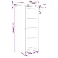 Преплъзваща се врата ORKDAL Естествен 78 x 232 см
