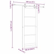 Преплъзваща се врата Естествен 86 x 211 см