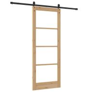 Преплъзваща се врата Естествено и черно 83 х 211 см