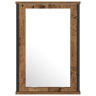 Комплект мебели за баня с рафт 2 pcs Кафяво Инженерно дърво