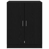 Шкаф за пералня 2 pcs Черен дъб 70.5 x 71.5 x 181.5 см