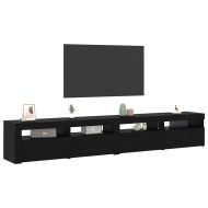 Комплект ТВ шкаф 3 pcs Черния дъб 240 x 35 x 40 см