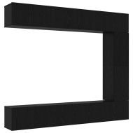 Комплект ТВ шкаф 5 pcs Черния дъб Инженерно дърво