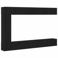 Комплект ТВ шкаф 9 pcs Черния дъб Инженерно дърво