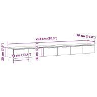 Стенно монтиран шкаф 2 pcs Черния дъб 102 x 30 x 20 см