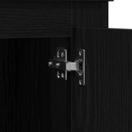 Висок шкаф Черния дъб 132 x 35,5 x 103,5 см Инженерно дърво