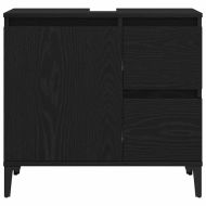 Комплект мебели за баня Монтиране на стена 3 pcs Черния дъб