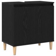 Комплект мебели за баня Монтиране на стена 3 pcs Черния дъб