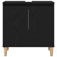 Комплект мебели за баня Монтиране на стена 3 pcs Черния дъб