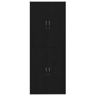 Стенно шкафче 2 pcs Черния дъб 69,5 x 34 x 90 см