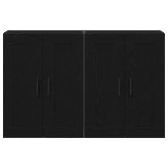 Стенно монтиран шкаф 2 pcs Старо дърво 69,5 x 34 x 90 см