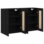 Стенно монтиран шкаф 2 pcs Черния дъб 69,5 x 34 x 90 см