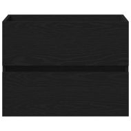 Шкаф за мивка с врата Черен дъб 60 x 39 x 62 см Инженерно дърво