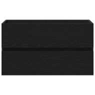 Шкаф за мивка с врата Черен дъб 80 x 39 x 62 см Инженерно дърво