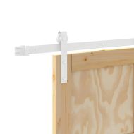 Преплъзваща се врата Кафяво 83 х 211 см Солидно борово дърво