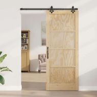 Комплект за плъзгаща врата ORKDAL Естествен и черен 86 x 211 см