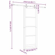 Преплъзваща се врата ORKDAL Кафяво 83 x 232 см