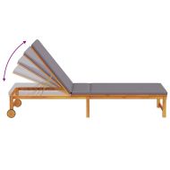 Шезлонг 2 pcs Кафяво 53 x 202 x 89см Масивна акациева дървесина