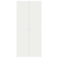 Шкаф за обувки с рафт Бяло 80 x 35.5 x 180 см Инженерно дърво