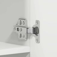 Шкаф за обувки с рафт Бяло 80 x 35.5 x 180 см Инженерно дърво