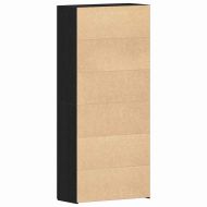 Шкаф за обувки с рафт Черно 80 x 35.5 x 180 см Инженерно дърво