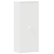 Шкаф за обувки с рафт Бяло 80 x 39 x 178 см Инженерно дърво