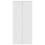 Шкаф за обувки с рафт Бяло 80 x 39 x 178 см Инженерно дърво