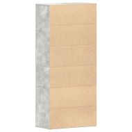 Шкаф за обувки Циментено сиво 80 x 39 x 178 см Инженерно дърво