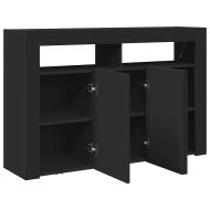 Служебен шкаф Черно 116 x 30 x 75 см Инженерно дърво