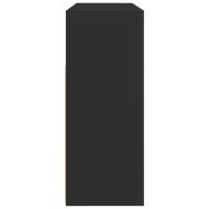 Служебен шкаф Черно 116 x 30 x 75 см Инженерно дърво