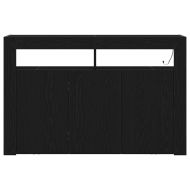 Служебен шкаф Черен дъб 116 x 30 x 75 см Инженерно дърво