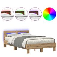 Рамка за легло дъб артизан 135 x 190 cm Инженерно дърво