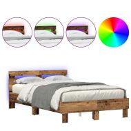 Рамка за легло Старо дърво 120 x 190 cm Инженерно дърво