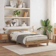 Рамка за легло дъб артизан 120 x 190 cm Инженерно дърво