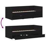 Рамка за день легло с чекмеджета Черен дъб 90 x 190 cm