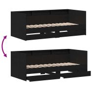 Легло-диван с таблото Черния дъб 90 x 200 cm Инженерно дърво