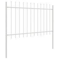 Градска ограда Бяло 8.5 x 1.2 м Прахово покритие стомана