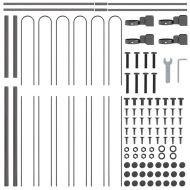 Градска ограда Сив 11.9 x 1.5 м Прахово покритие стомана