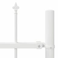 Градска ограда Бяло 11.9 x 1 м Прахово покритие стомана