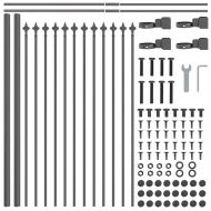 Градска ограда Сив 15.3 x 0.6 м Прахово покритие стомана