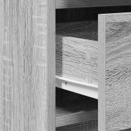 Тоалетка с чекмедже 2 pcs Сив 50 x 41 x 135 см Инженерно дърво